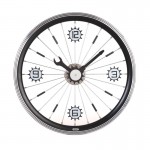 Bike Wheel Clock Black 16